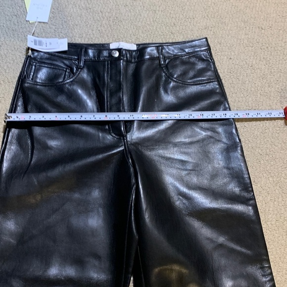 Wilfred Black Leather Straight Leg Pants - Picture 6 of 7